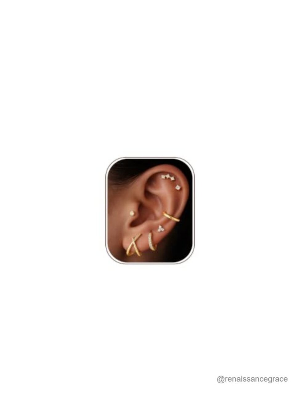 14K Gold Plated Hypoallergenic Stud Earrings Set for Sensitive Ears